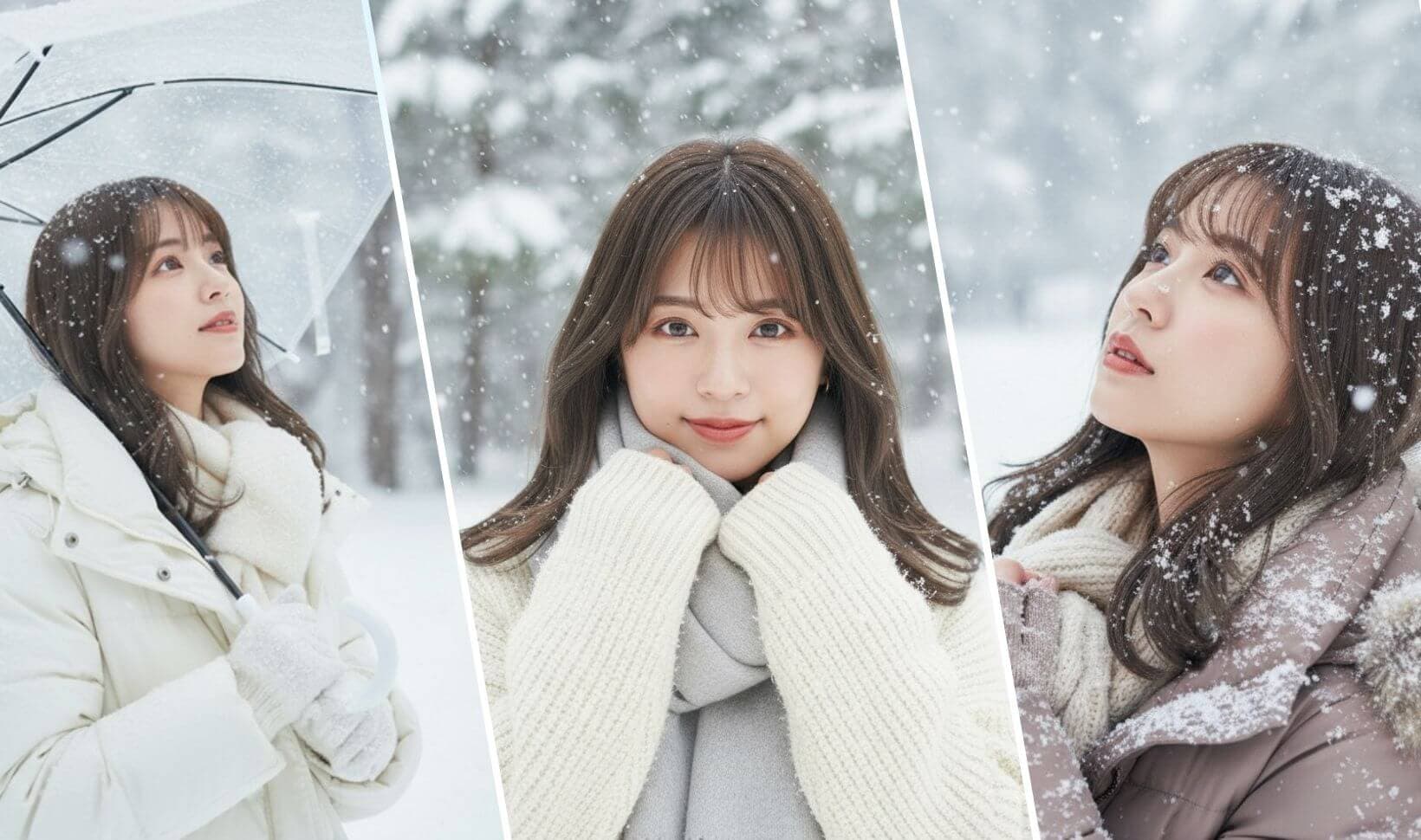 AI Snow Photo Generator adding realistic winter snow effects to photos